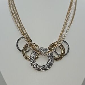 ✨2/$10✨ Open Rings Cooper Bronze Silver Gold Tone Multi Strand Circles 19''